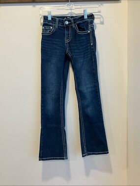 Girl’s Bootcut Jeans in Dark Blue Denim